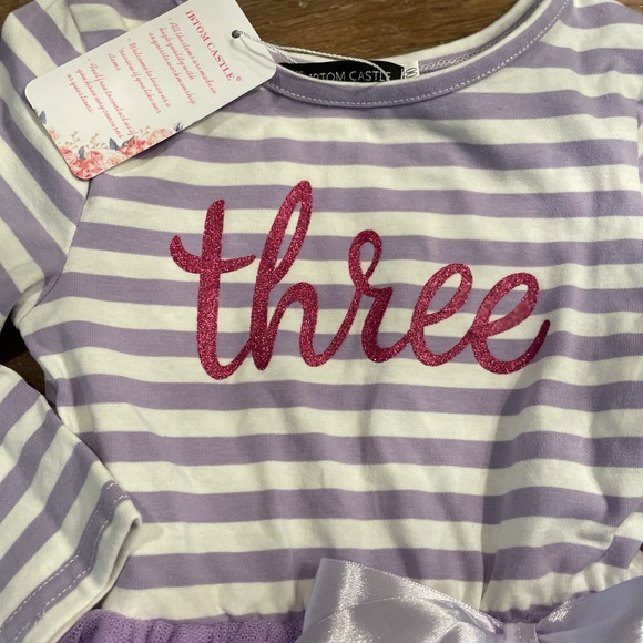 Long sleeve dress with tulle skirt, size 3T - Picture 5 of 5